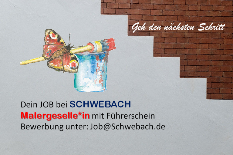 Wir suchen eine*n Malergeselle*in in unserem Familienbetrieb
